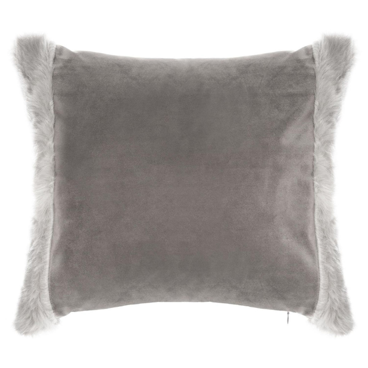 FEERIC LIGHT & CHRISTMAS Coussin carré imitiation fourrure Terre sauvage - L. 40 x l. 40 cm - Gris