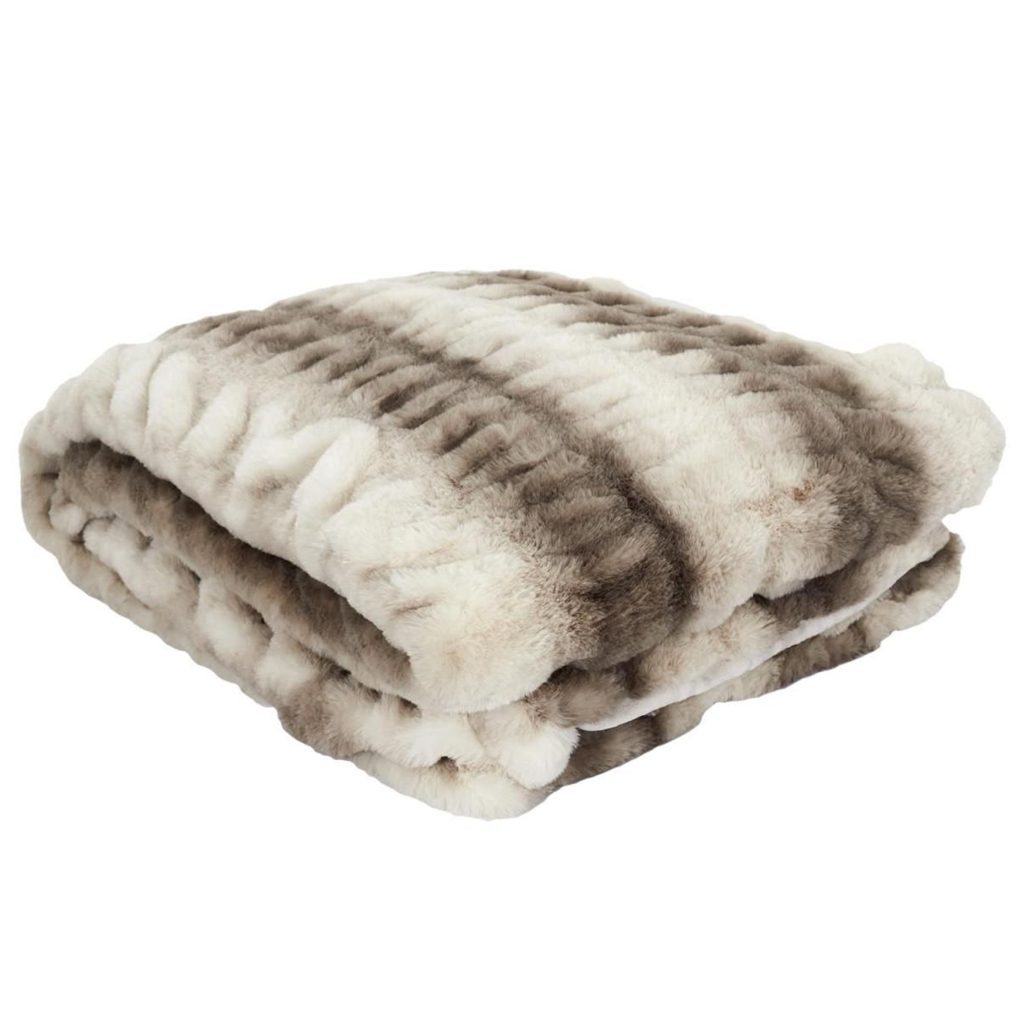 The Home Deco Factory Plaid imitation fourrure  luxury  140x200cm naturel