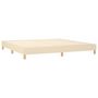 Voir la diapositive 4 : VIDAXL Sommier a lattes de lit avec matelas Creme 200x200 cm Tissu