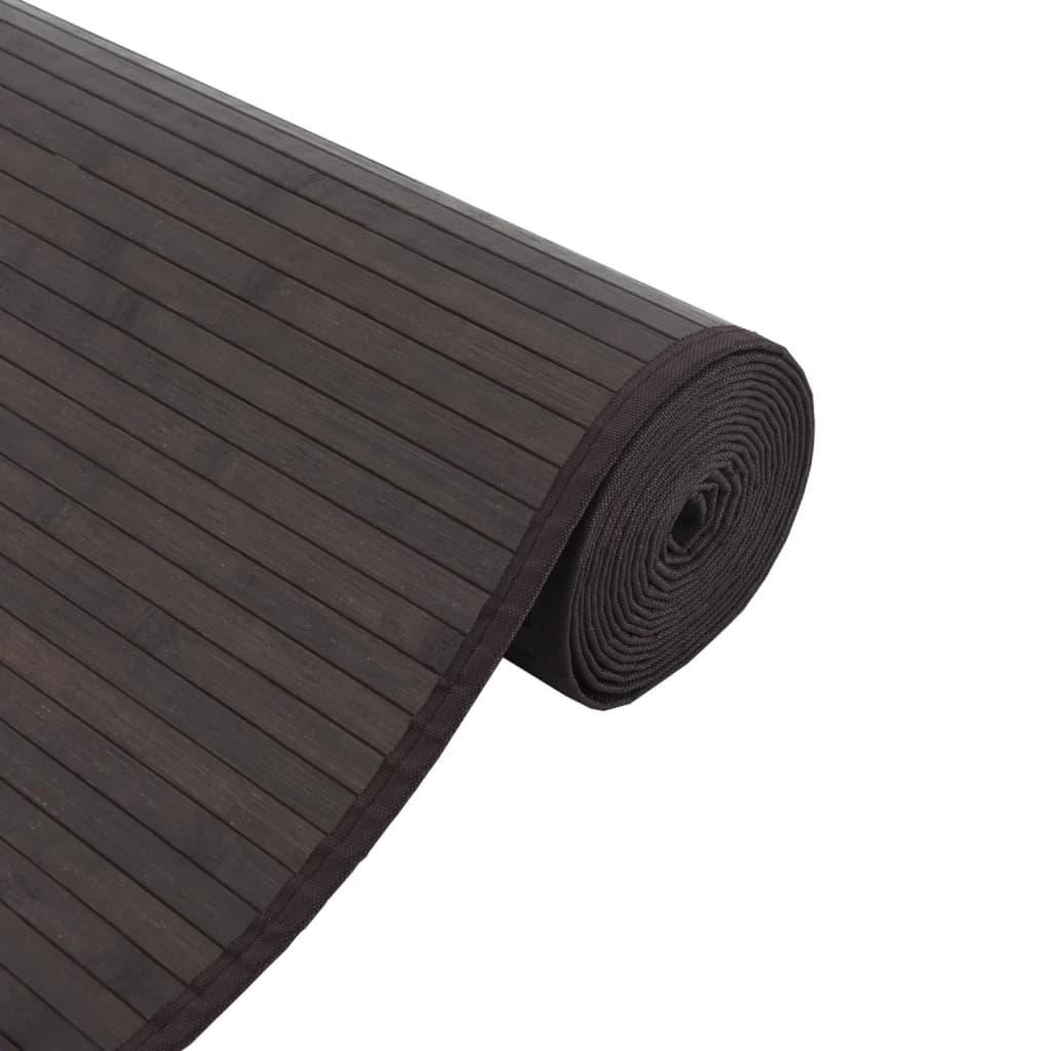 Voir la diapositive 4 : VIDAXL Tapis rectangulaire marron fonce 60x200 cm bambou