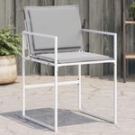 VIDAXL Chaises de jardin avec coussins lot de 4 blanc acier/textilene
