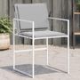 Voir la diapositive 1 : VIDAXL Chaises de jardin avec coussins lot de 4 blanc acier/textilene