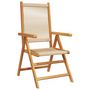 Voir la diapositive 3 : VIDAXL Chaises inclinables de jardin lot de 6 beige bois massif acacia