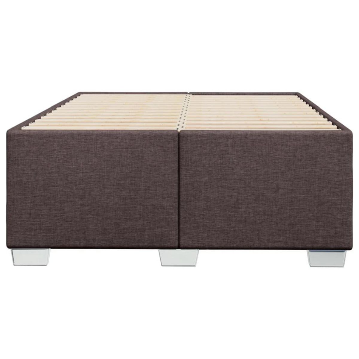VIDAXL Cadre de lit sans matelas marron fonce 120x190 cm tissu