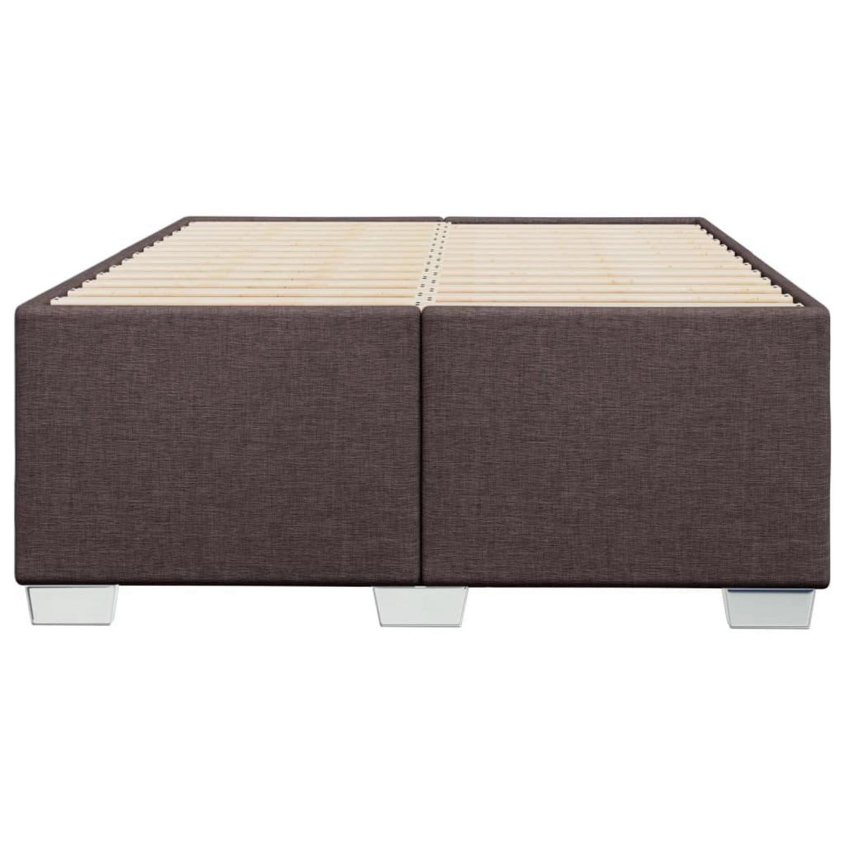 VIDAXL Cadre de lit sans matelas marron fonce 120x190 cm tissu