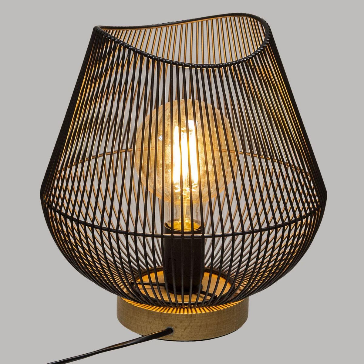 ATMOSPHERA Lampe filaire à poser Jena - Hauteur 28 cm - Noir