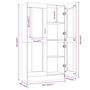 Voir la diapositive 6 : VIDAXL Armoire a vitrine Sonoma gris 82,5x30,5x150cm Bois d'ingenierie