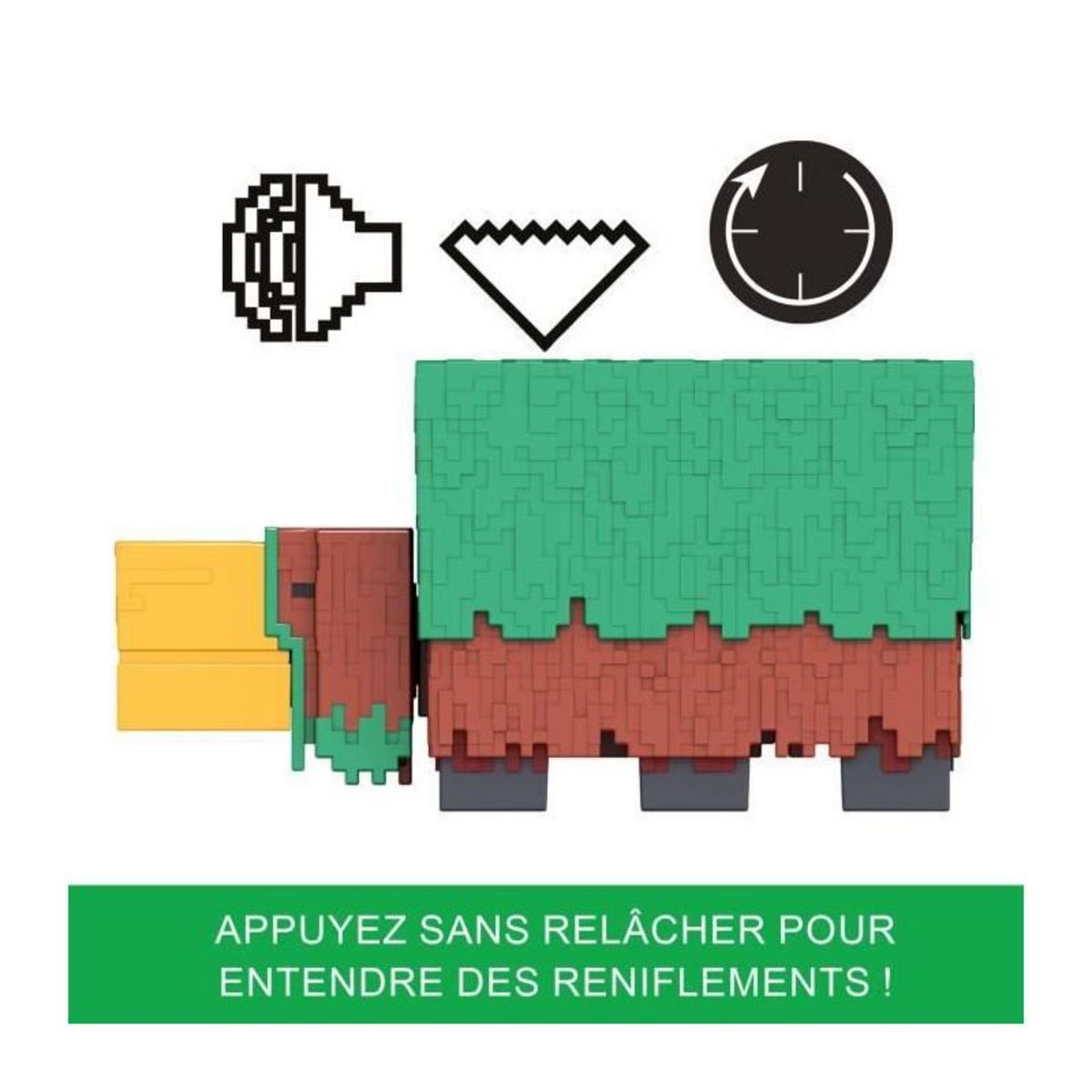 MATTEL Minecraft-Renifleur Figurine articulée 8,25 cm avec sons tirés du jeu - Minecraft - HXM85