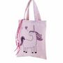 Voir la diapositive 2 : Rayher Sac en coton rose 25 x 20 cm - licorne