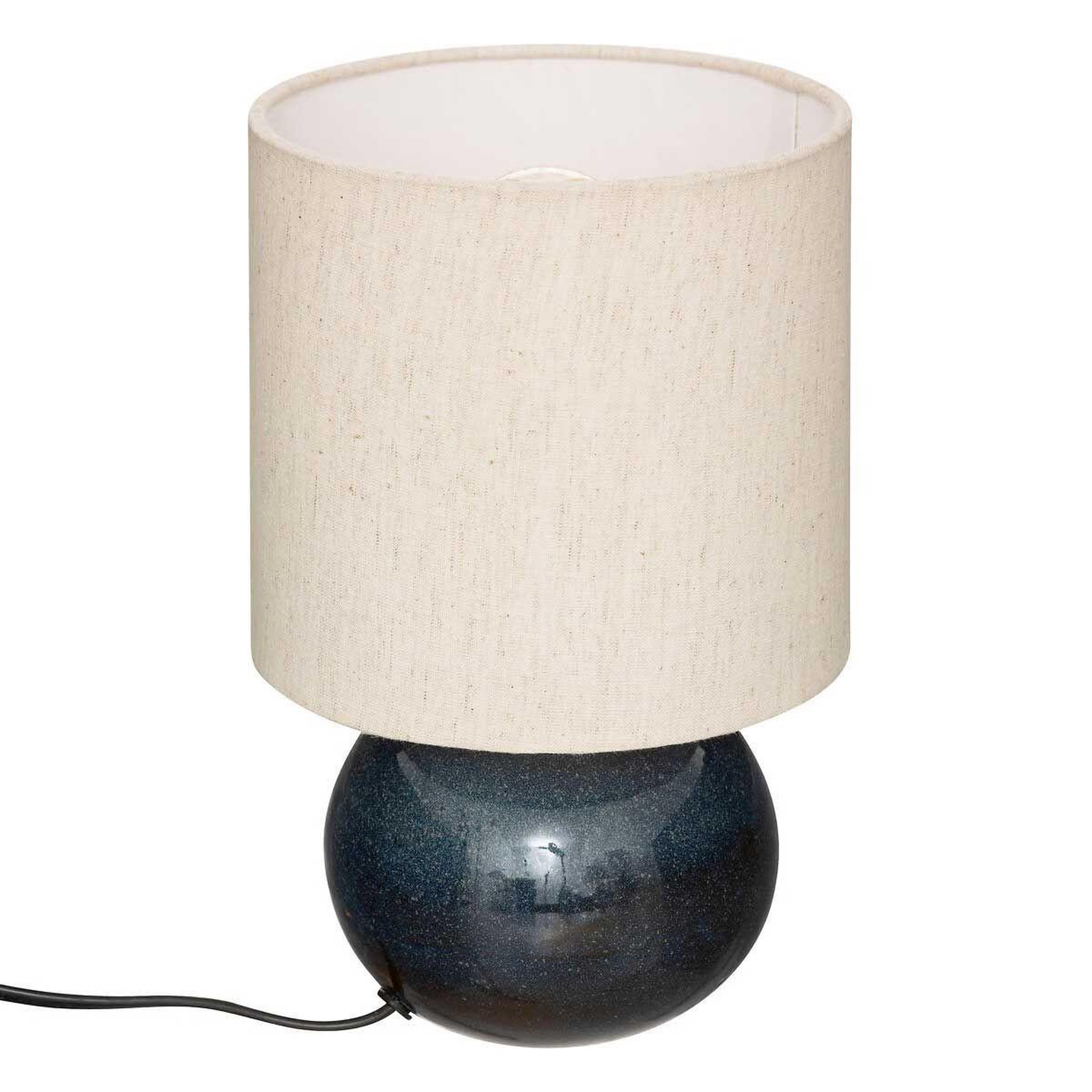 Voir la diapositive 1 : ATMOSPHERA Lampe à poser boule  gaia  28cm bleu