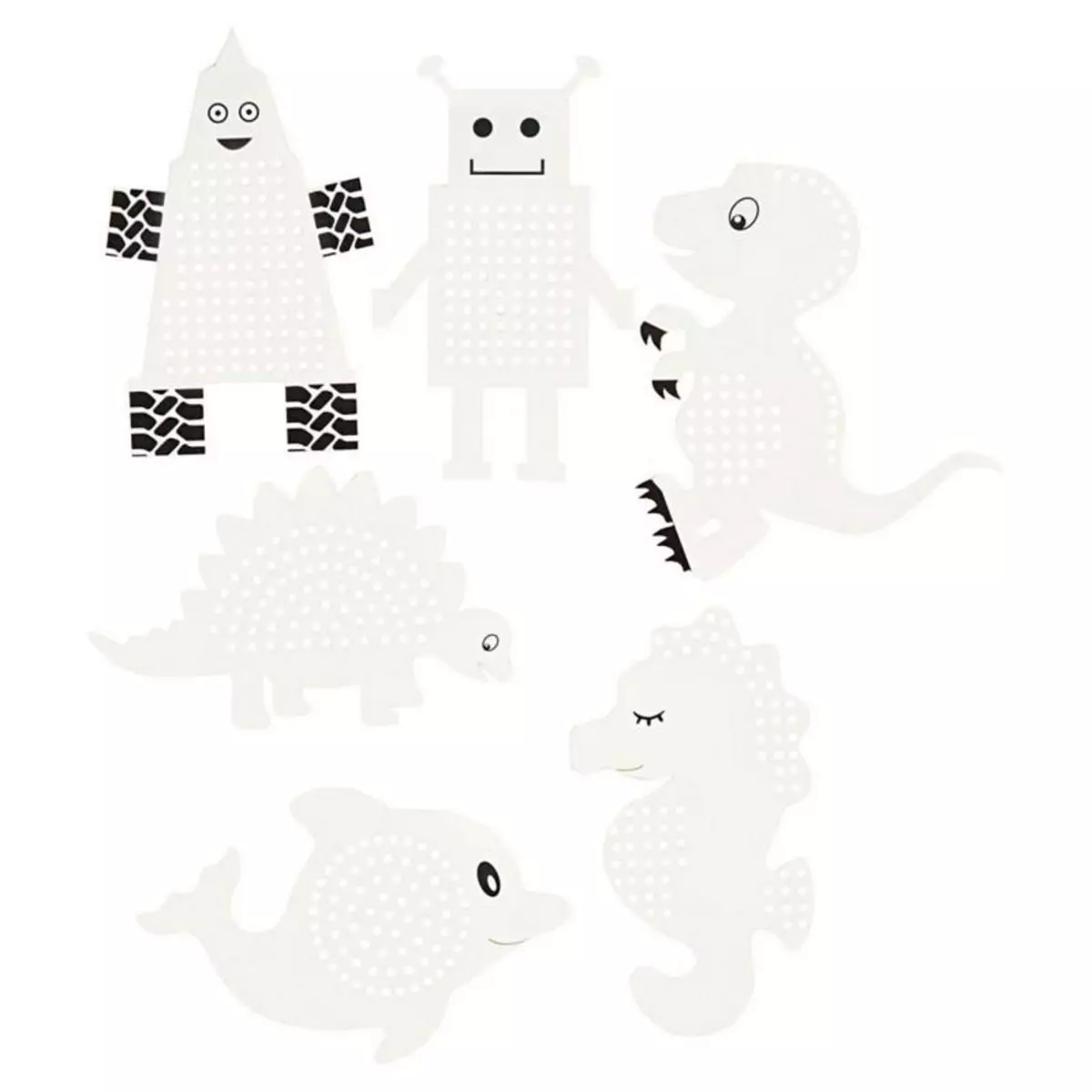 CREATIV COMPANY Creativ Company - Embroidery figures Animals and Robots, 18 pcs. 21951