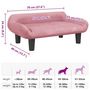 Voir la diapositive 6 : VIDAXL Lit pour chien rose 70x40x24 cm velours
