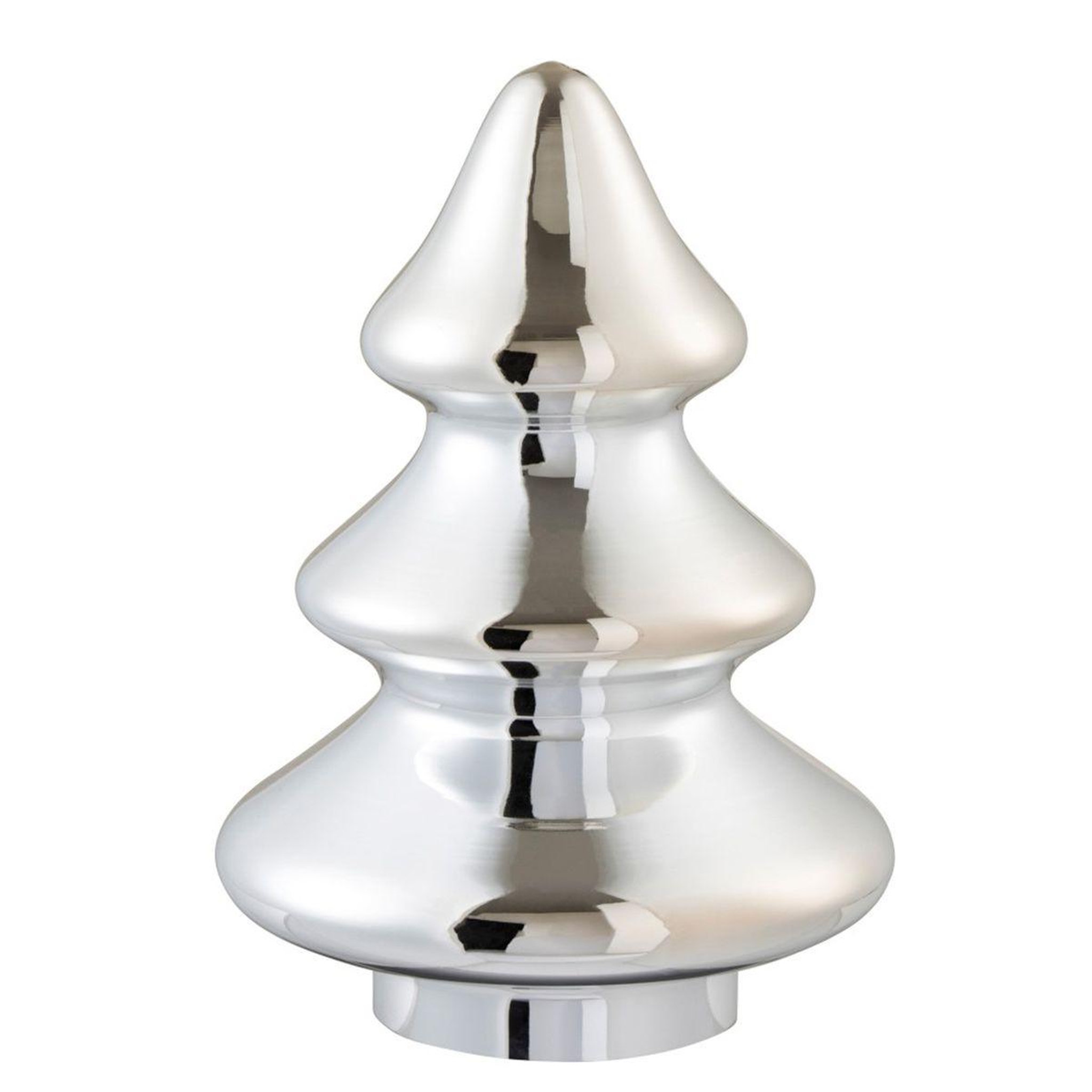 J-LINE Statuette Déco Design  Sapin de Noël  27cm Argent