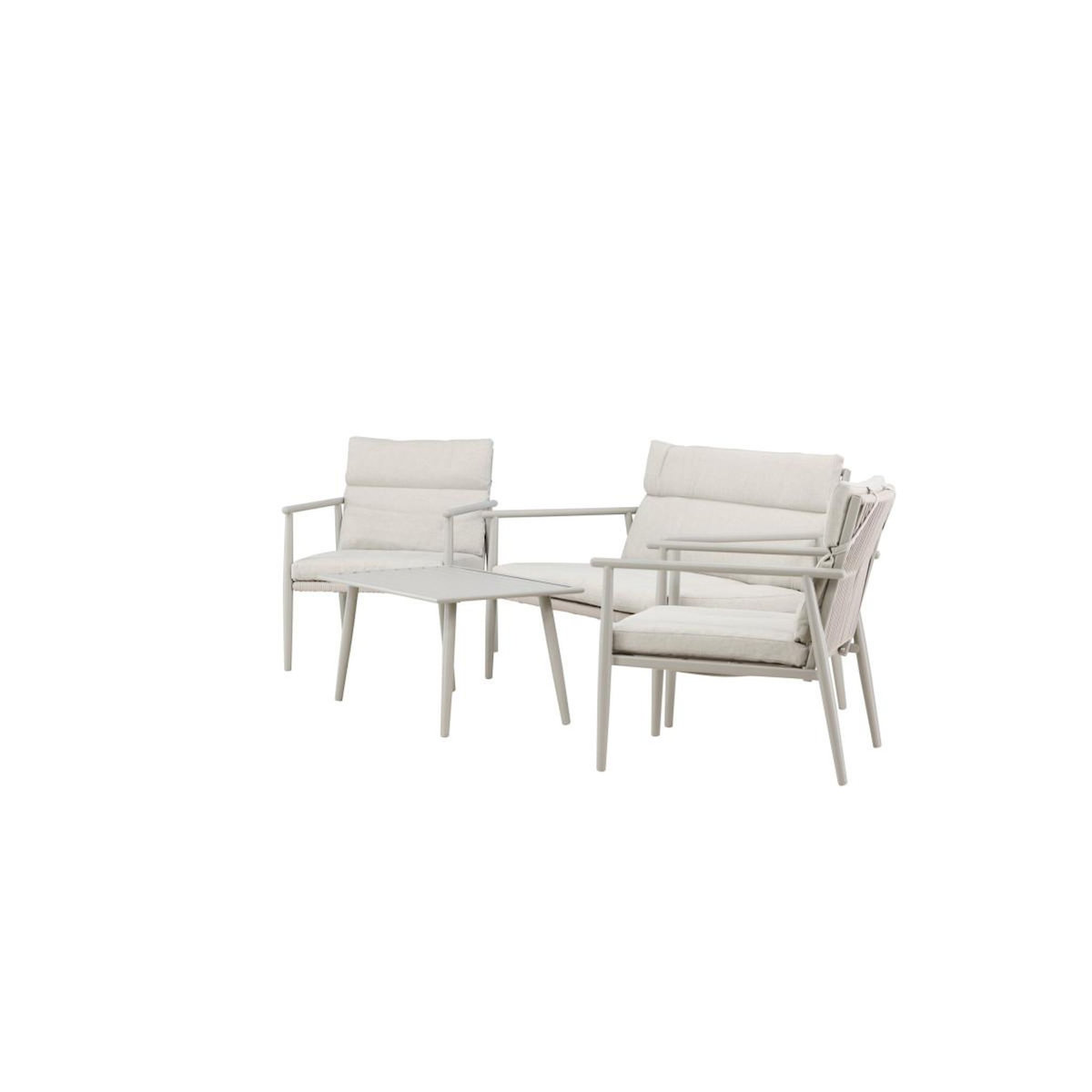 Paris Prix Salon de Jardin 4 Places  Mazzaro  120cm Beige