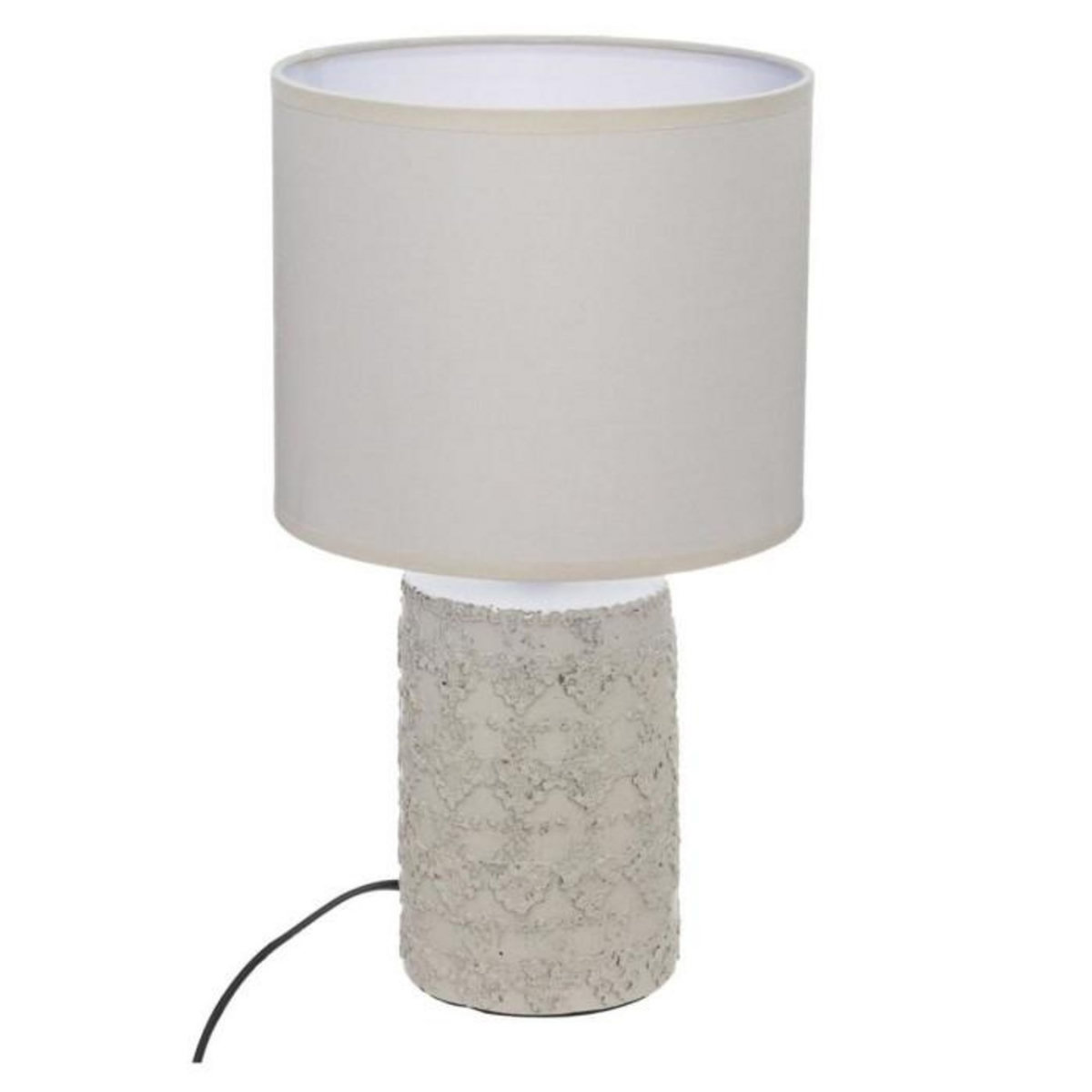 ATMOSPHERA Lampe à Poser Effet Béton  Melo  33cm Beige