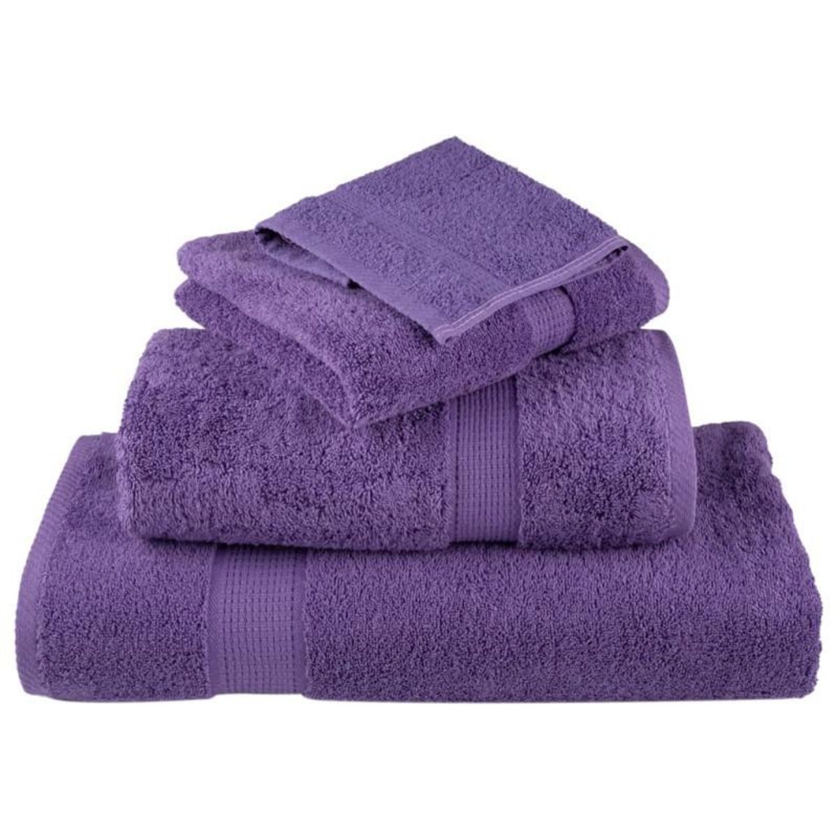 VIDAXL Serviettes d invité de qualité supérieure SOLUND 10 pcs violet