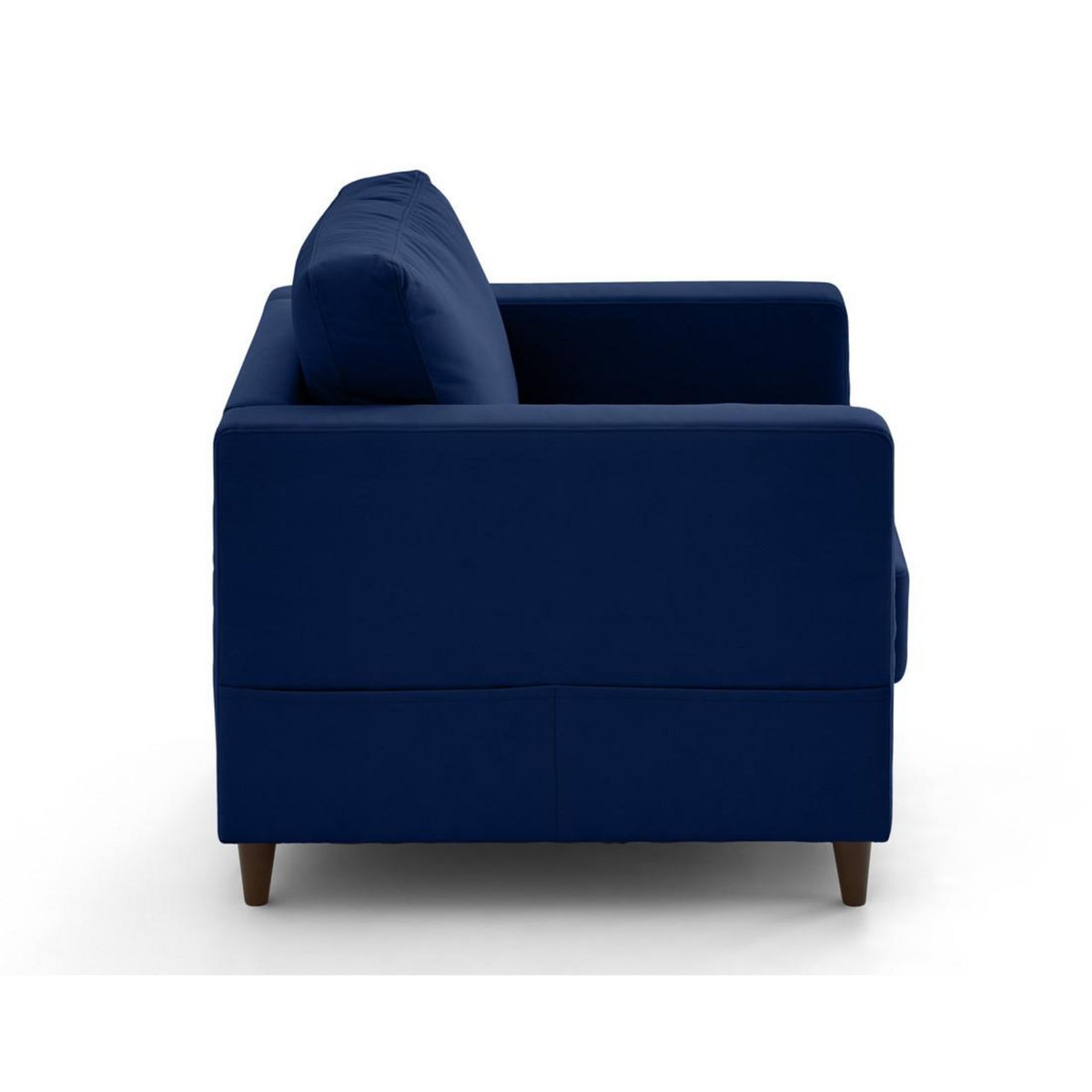 LISA DESIGN Anna - fauteuil avec poche en velours - pieds en bois