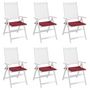 Voir la diapositive 4 : VIDAXL Coussins de chaise de jardin lot de 6 rouge bordeaux 50x50x3 cm
