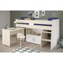Voir la diapositive 2 : PARISOT Lit combiné enfant Parisot ZOLA 90x200 cm - 2 portes - Avec bureau - Décor acacia clair et blanc