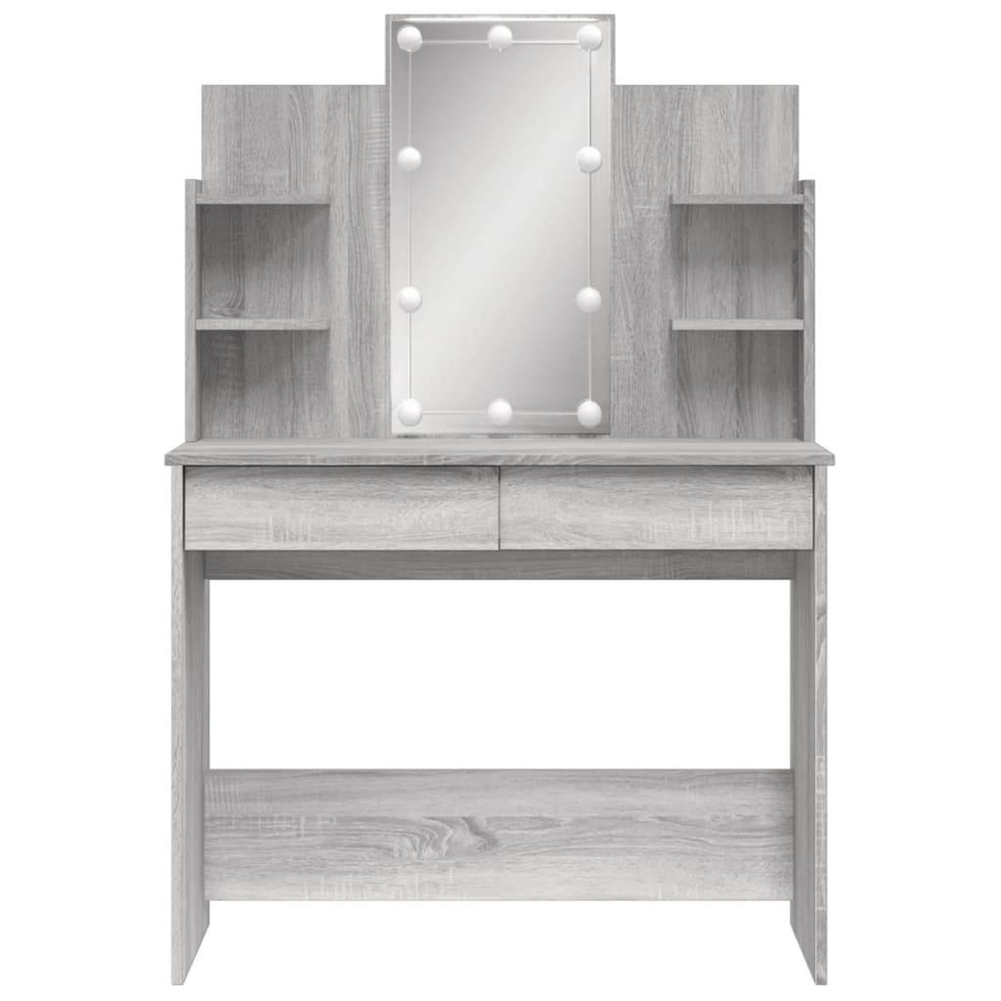 Voir la diapositive 5 : VIDAXL Coiffeuse avec lumieres LED sonoma gris 96x40x142 cm