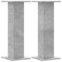 Voir la diapositive 2 : VIDAXL Supports pour plantes 2 pcs gris beton bois d'ingenierie