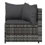 Voir la diapositive 5 : VIDAXL Canapes d'angle de jardin et coussins 2 pcs gris resine tressee