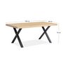 Voir la diapositive 4 : BEST MOBILIER Elsa - table à manger - effet bois et noir - 6 personnes
