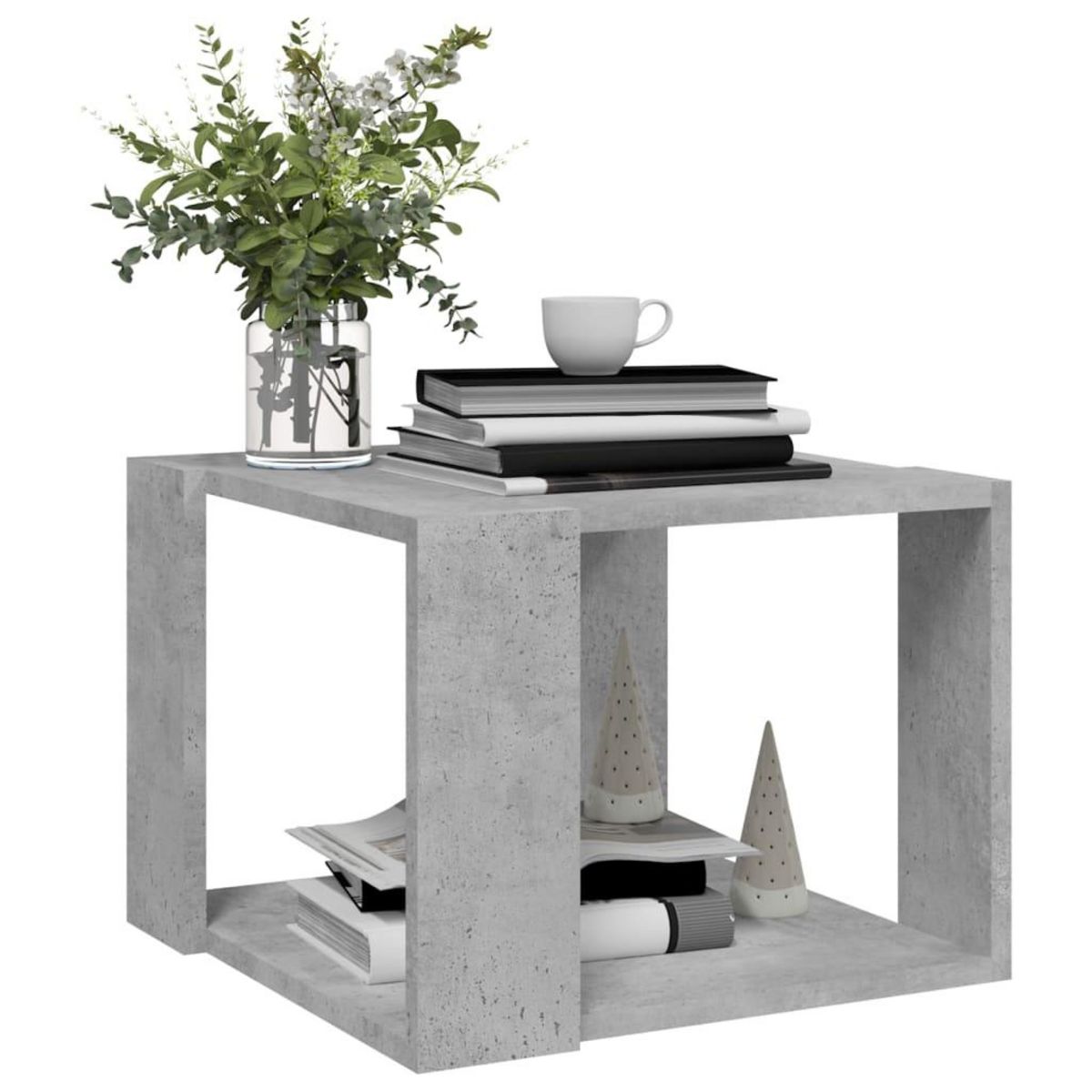 VIDAXL Table basse Gris beton 40x40x30 cm Bois d'ingenierie