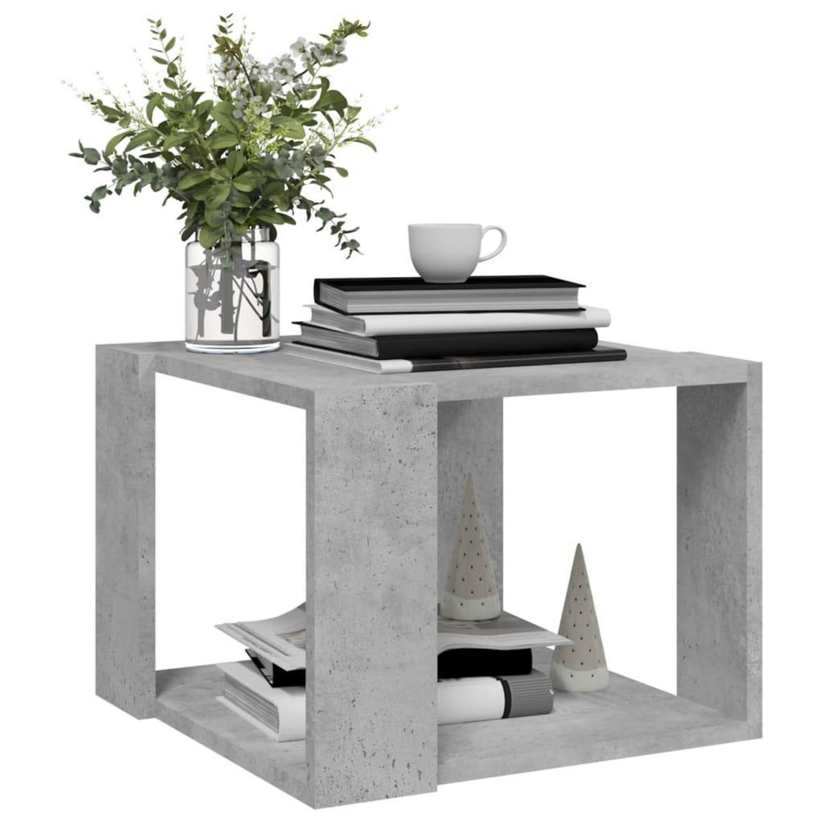 VIDAXL Table basse Gris beton 40x40x30 cm Bois d'ingenierie