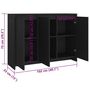 Voir la diapositive 6 : VIDAXL Buffet Noir 102x33x75 cm Bois d'ingenierie