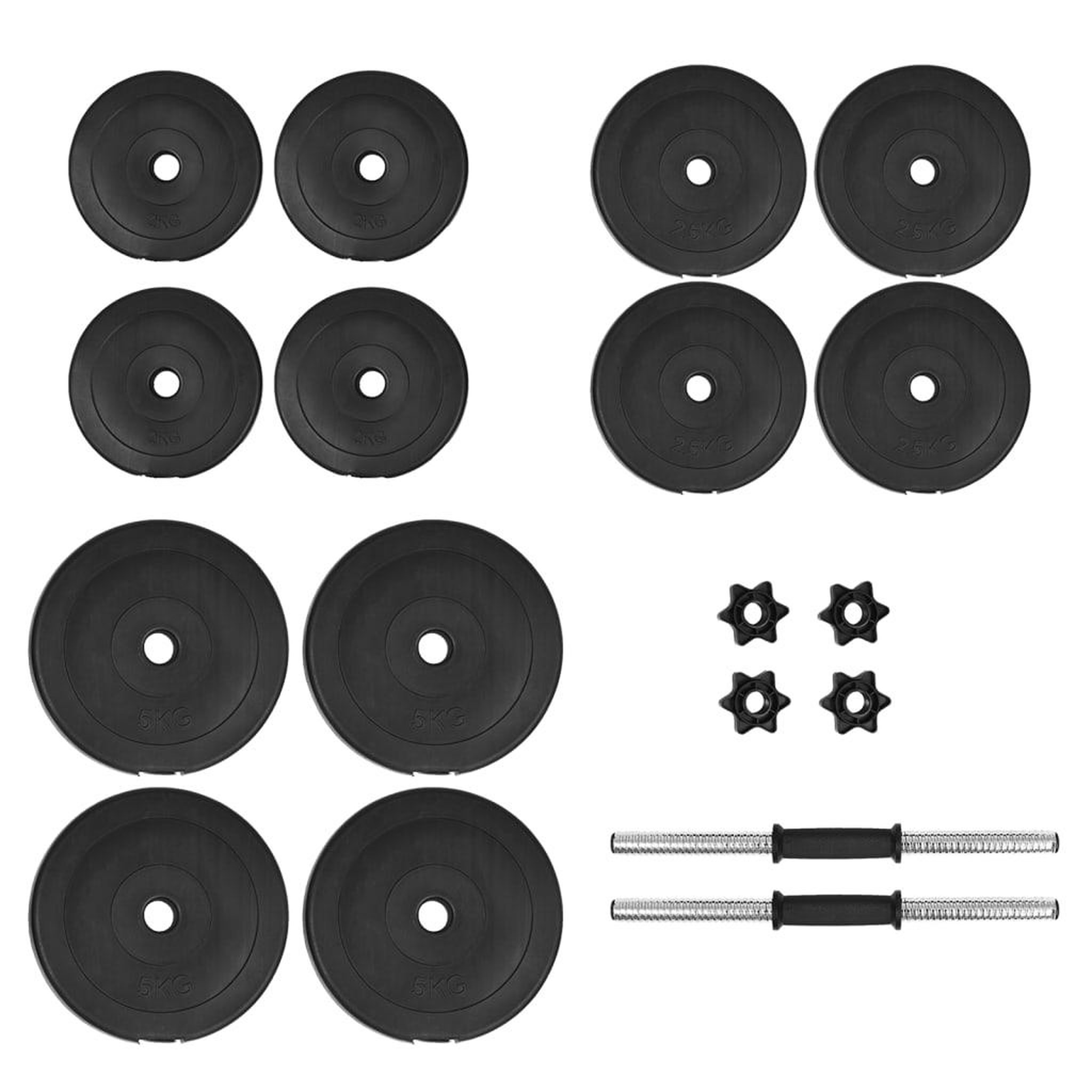 Voir la diapositive 2 : VIDAXL Haltere avec plaques 40 kg