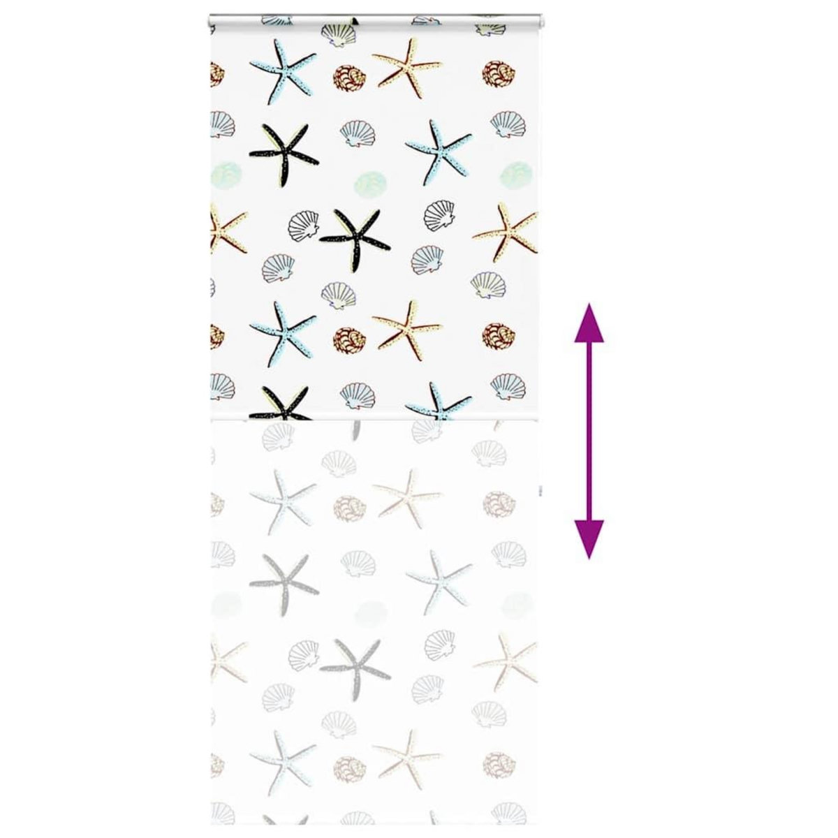 VIDAXL Store enrouleur de douche avec cassette largeur du tissu 86 cm