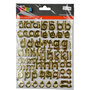 Voir la diapositive 2 : Paris Prix Lot de 2 Planches de Stickers  Alphabet  2cm Or