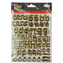 Voir la diapositive 2 : Paris Prix Lot de 2 Planches de Stickers  Alphabet  2cm Or