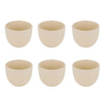 SECRET DE GOURMET Lot de 6 Tasses à Café en Faïence  Wonja  10cl Crème