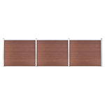 VIDAXL Ensemble de panneau de cloture WPC 526x146 cm Marron