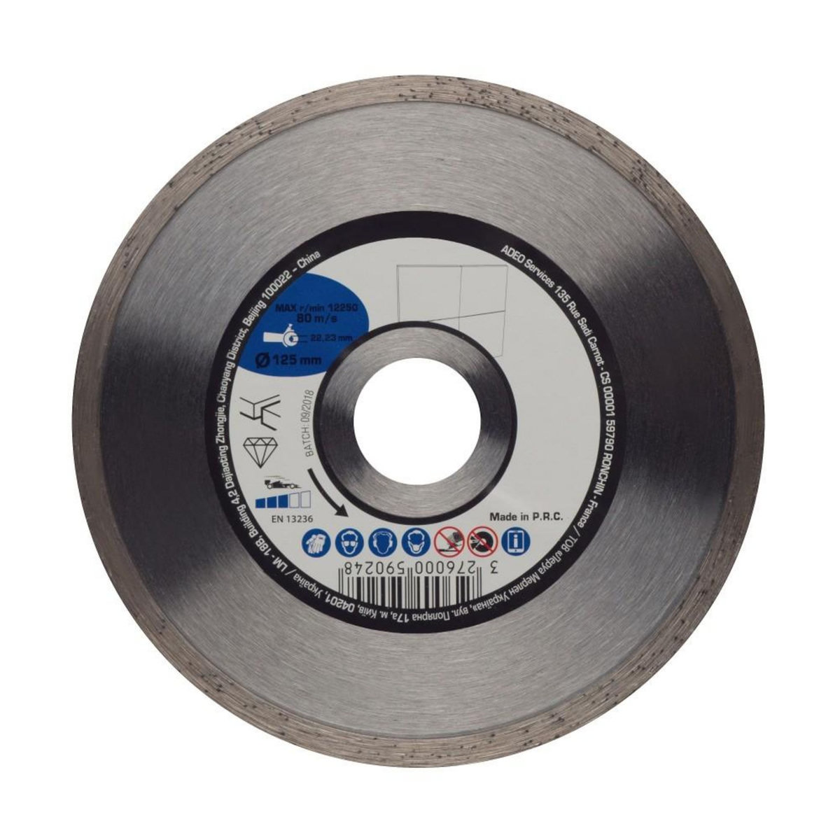 CENTRALE BRICO Disque diamant céramique pour carrelage, Diam.125 mm