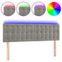 Voir la diapositive 2 : VIDAXL Tete de lit a LED Gris clair 144x5x78/88 cm Velours