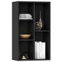 Voir la diapositive 3 : VIDAXL Bibliotheque/Buffet Noir 50x25x80 cm Bois d'ingenierie