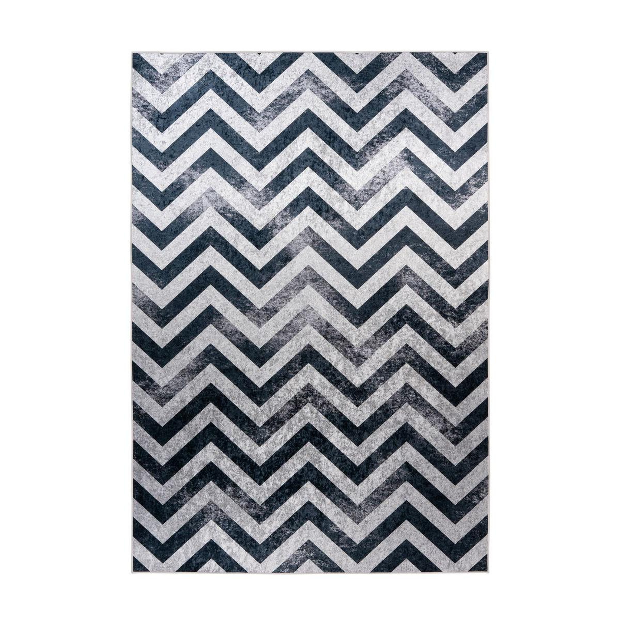 Voir la diapositive 1 : Paris Prix Tapis Imprimé à Poils Courts  Sally  Noir & Gris