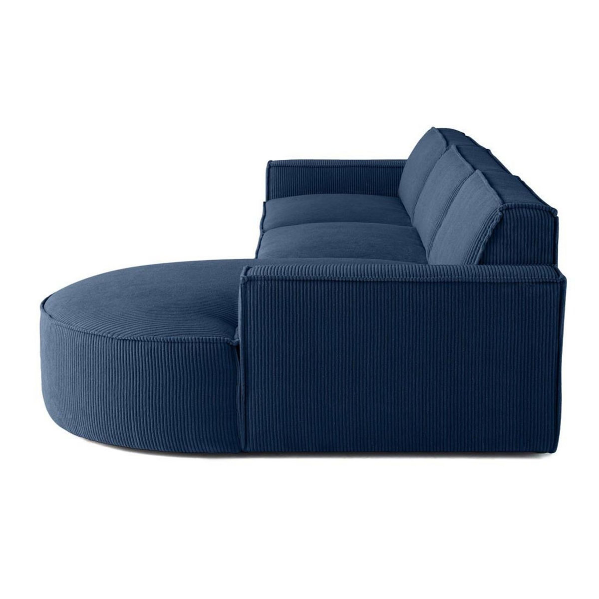 LISA DESIGN Spiaggia - canapé d'angle droit - 5 places - en velours côtelé