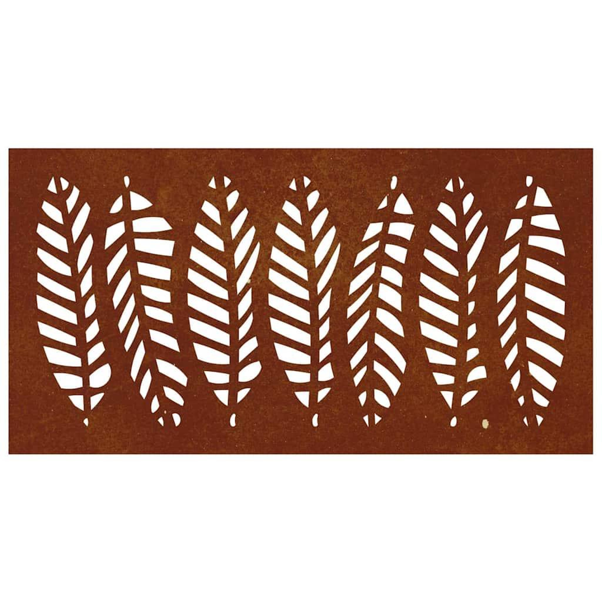 Voir la diapositive 4 : VIDAXL Decoration murale jardin 105x55 cm acier corten design feuille