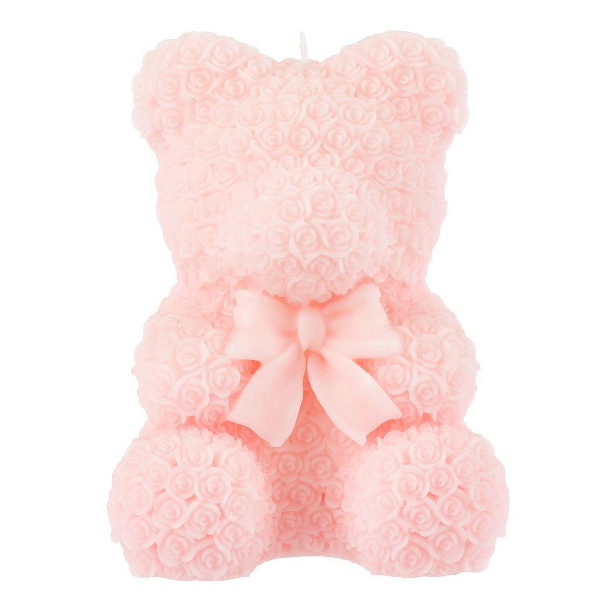 J-LINE Bougie Parfumée Déco  Ours  21cm Rose