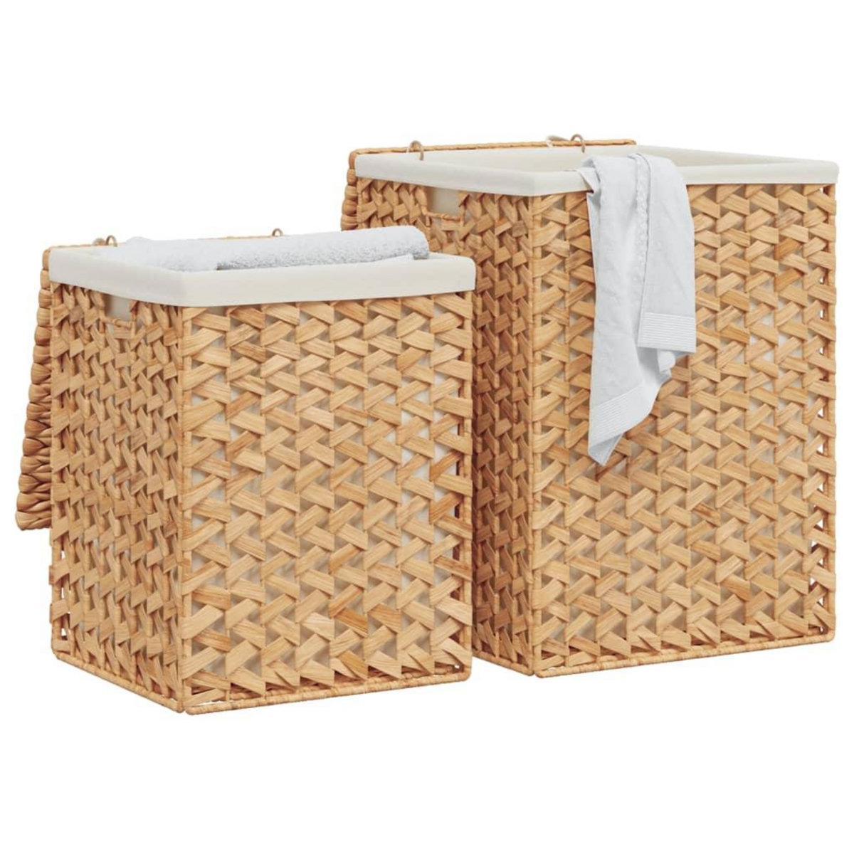 VIDAXL Paniers a linge 2 pcs hyacinthe d'eau