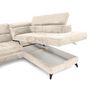 Voir la diapositive 3 : LISA DESIGN Marlo - canapé d'angle droit 5 places convertible avec coffre et têtières en velours texturé