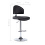 Voir la diapositive 6 : VIDAXL Tabouret de bar Noir Similicuir