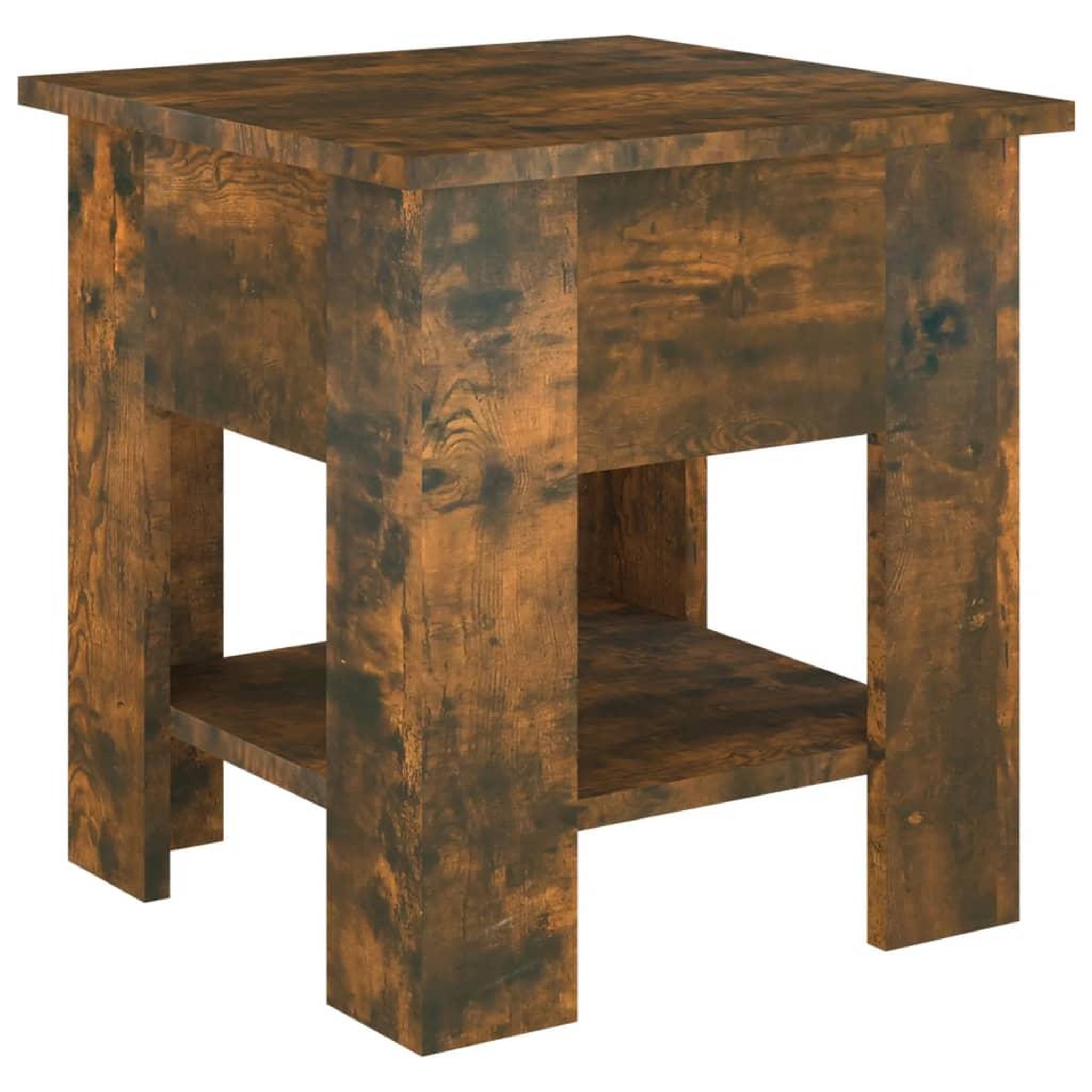 Voir la diapositive 2 : VIDAXL Table basse Chene fume 40x40x42 cm Bois d'ingenierie