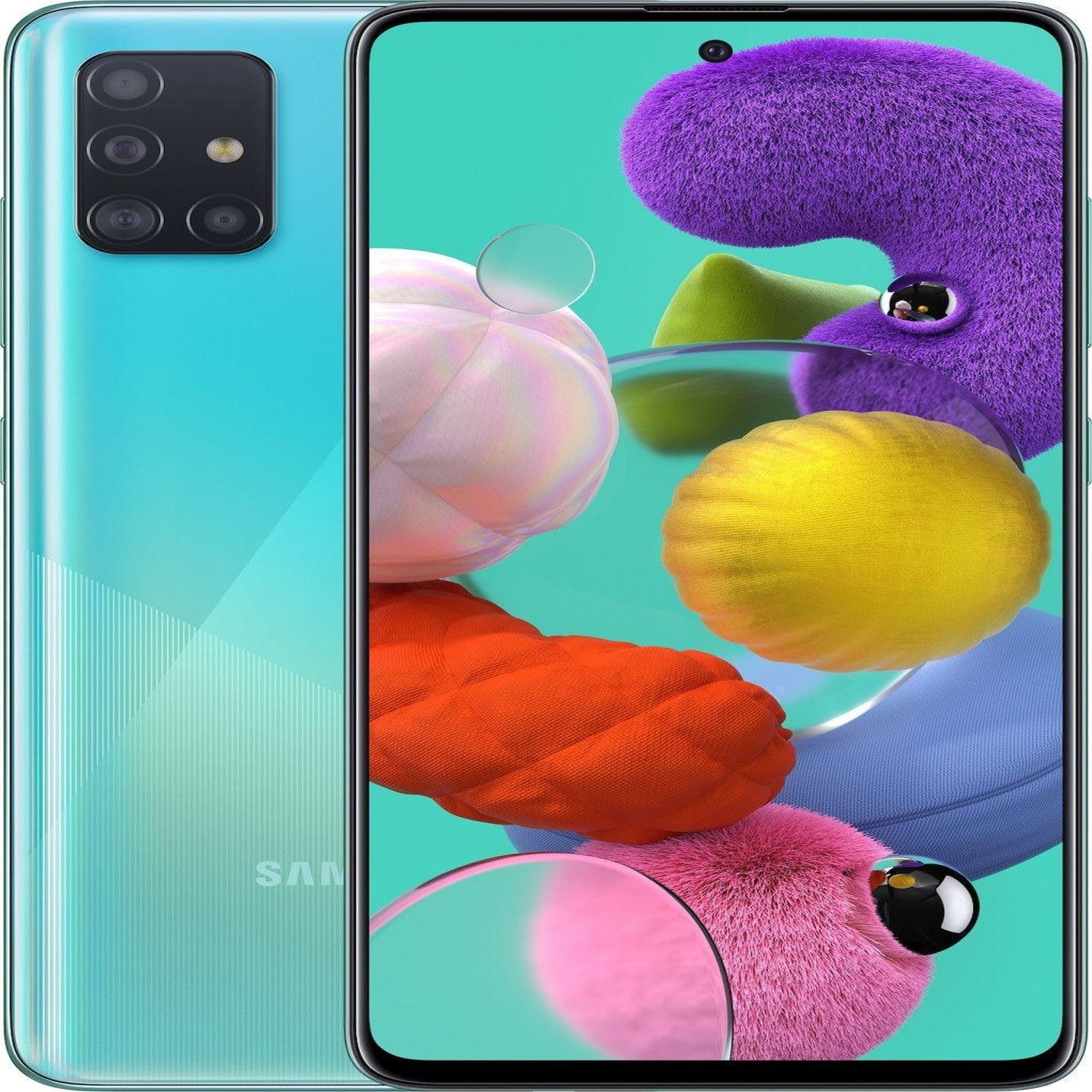 Voir la diapositive 1 : Samsung Galaxy A51 (Dual Sim) Reconditionné 128 Go - Grade A - Bleu Prismatique