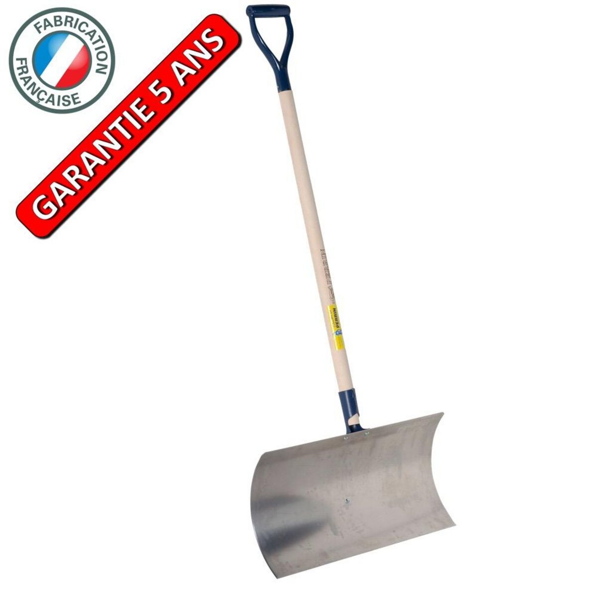 OUTILS PERRIN Poussoir à neige Gratte large aluminium  60 cm manche poignée YD,  pour le déneigement