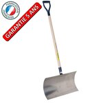 OUTILS PERRIN Poussoir à neige Gratte large aluminium  60 cm manche poignée YD,  pour le déneigement